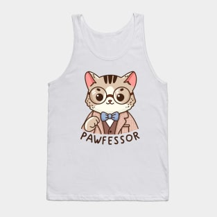 Pawfessor, The Professor Cat Tank Top